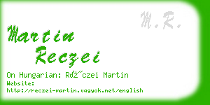 martin reczei business card